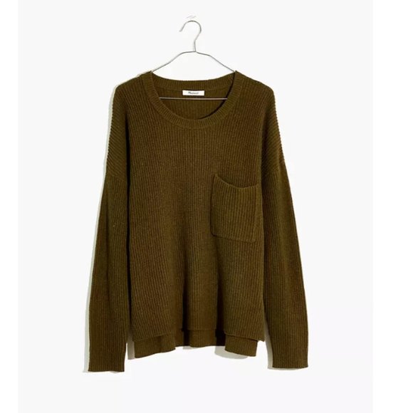 Madewell Thompson Pocket Pullover Sweater Medium - Picture 8 of 8
